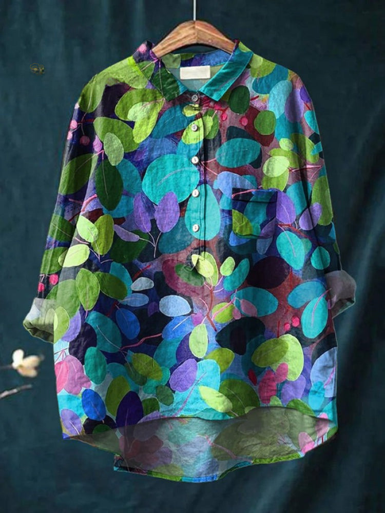 Lina | Vibrant Floral Embroidered Shirt