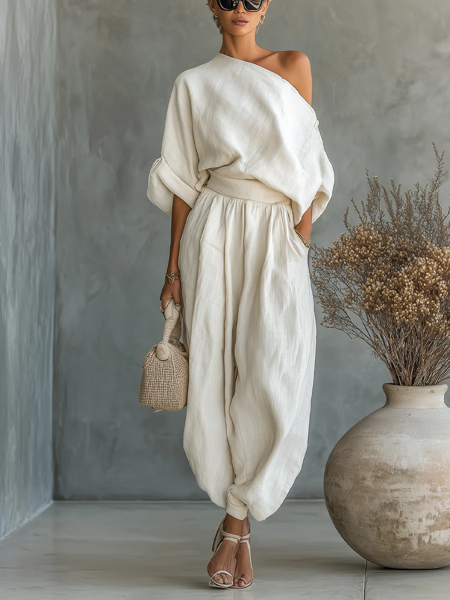 Camila | Off-Shoulder Linen Set