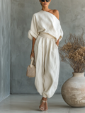 Camila | Off-Shoulder Linen Set