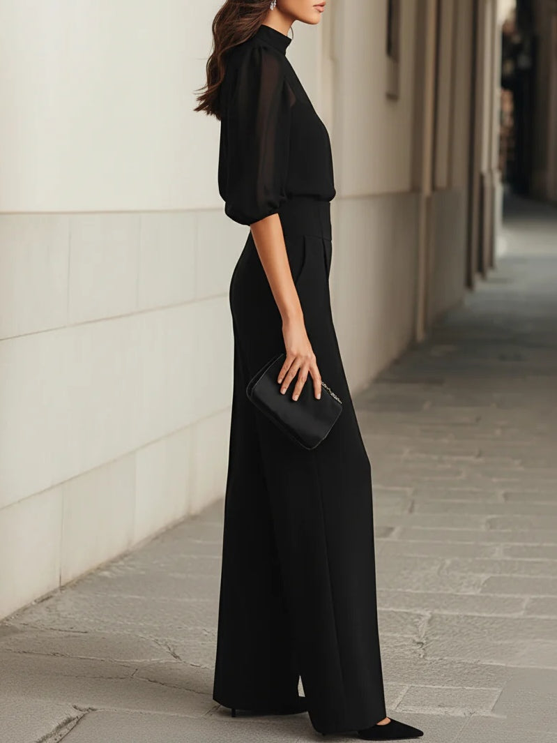 Elena | Sheer Chiffon Three-Piece Set
