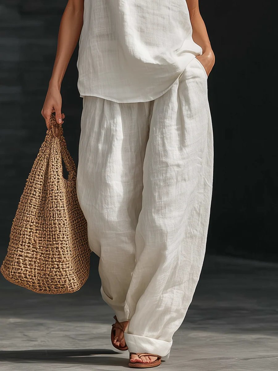 Chloë™ | Sleeveless Set with Wide Leg Pants