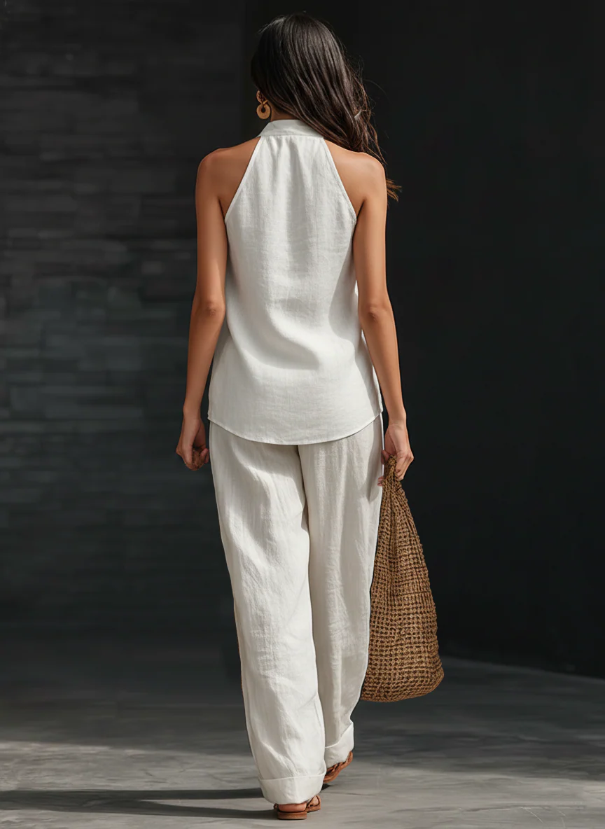Chloë™ | Sleeveless Set with Wide Leg Pants