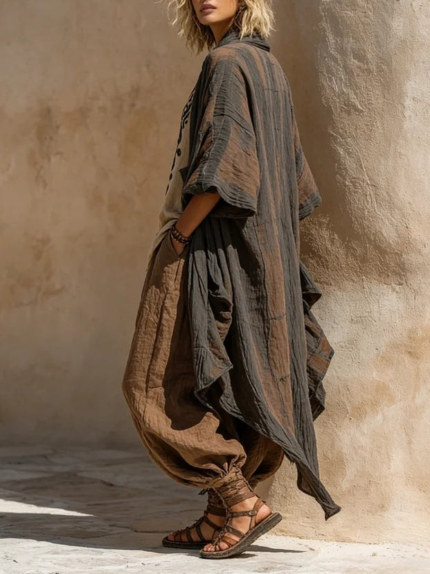 Maya | Bohemian Three-Piece Set Cotton-Linen Blend
