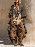 Maya | Bohemian Three-Piece Set Cotton-Linen Blend