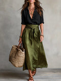 Vera™ | Elegant Blouse & Midi Skirt Set