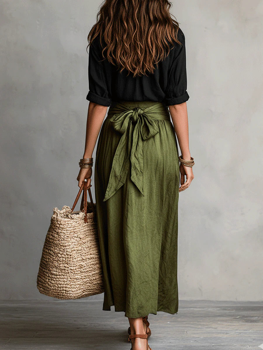 Vera™ | Elegant Blouse & Midi Skirt Set