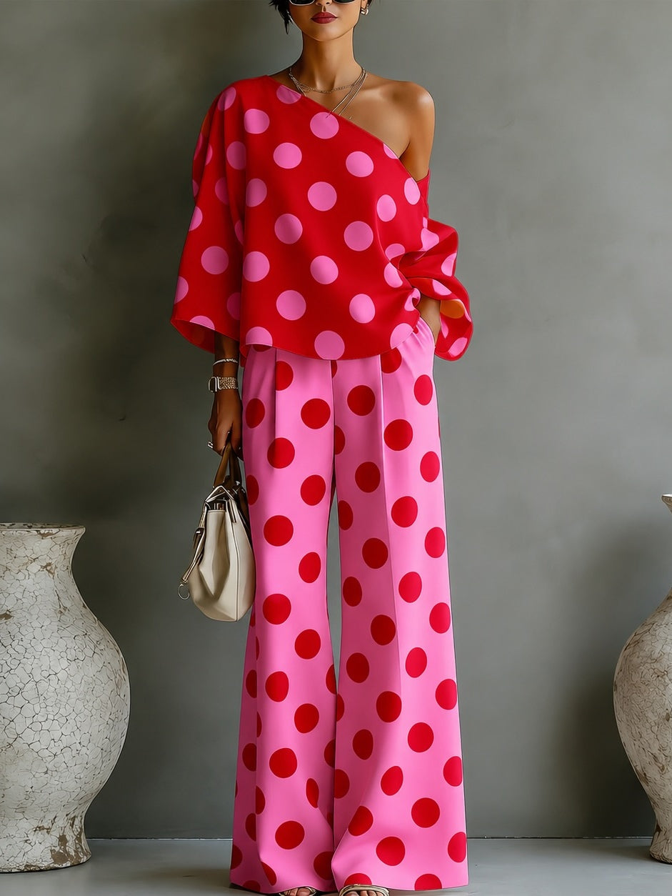 Madison | Off-Shoulder Satin Two-Piece Set