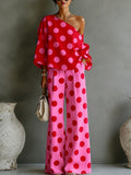 Madison | Off-Shoulder Satin Two-Piece Set