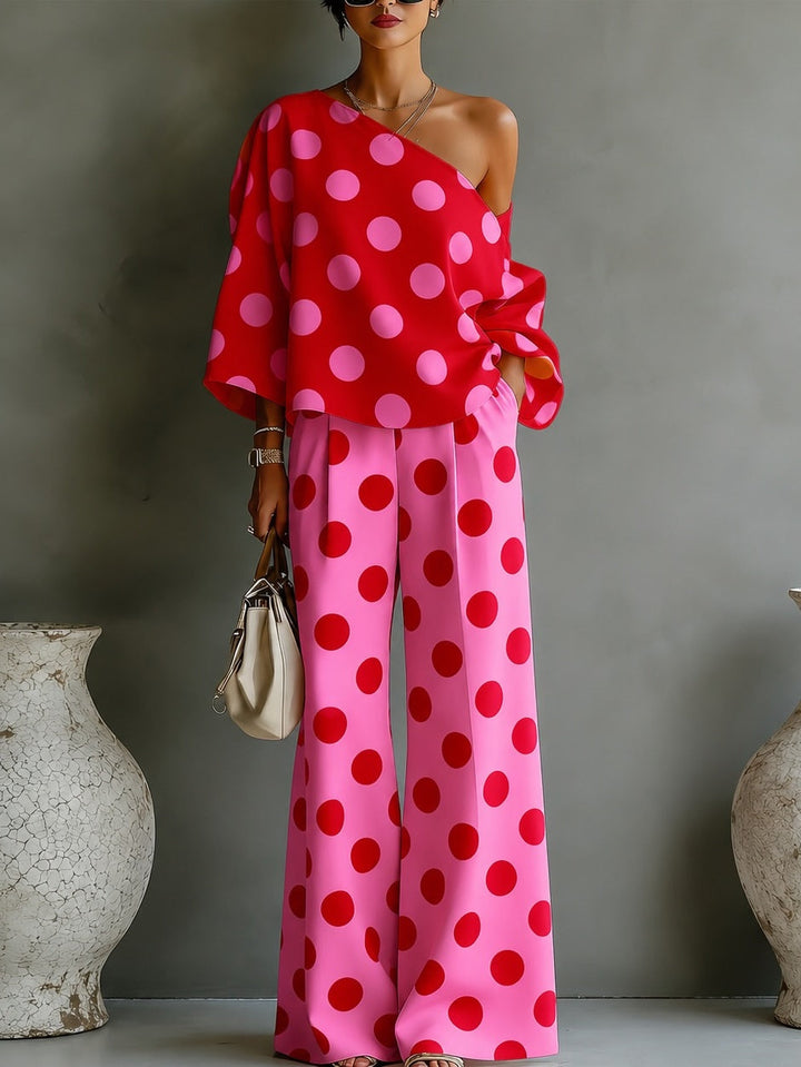 Madison | Off-Shoulder Satin Two-Piece Set