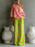 Camila | Off-Shoulder Top & Wide-Leg Satin Set