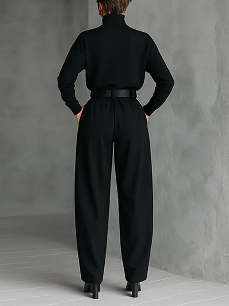Maya | Cotton-Blend Turtleneck Two-Piece Set