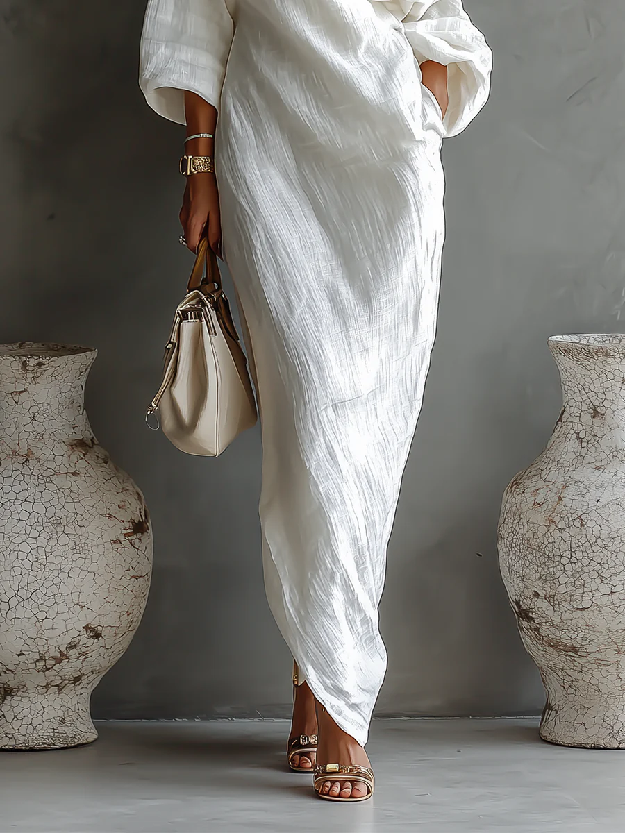 Elise™ | Elegant asymmetrical maxi dress