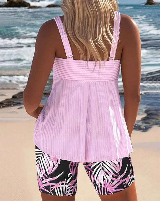 Daphne - Flattering Tankini Ribbed Set