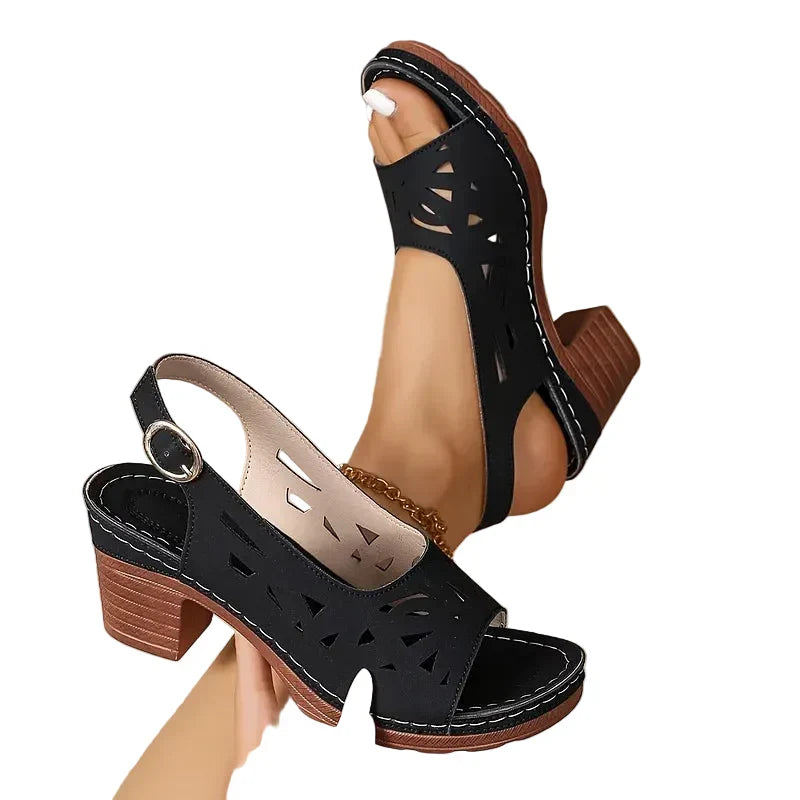 Hannah | Ankle Strap Block Heel Sandals
