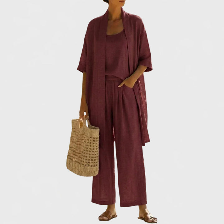 Elegant Minimalist 3-Piece Set: Lightweight and Breathable