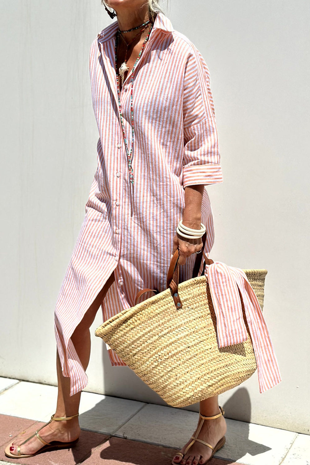 Gillian | Timeless Striped Shirt Dress with Elegant Comfort