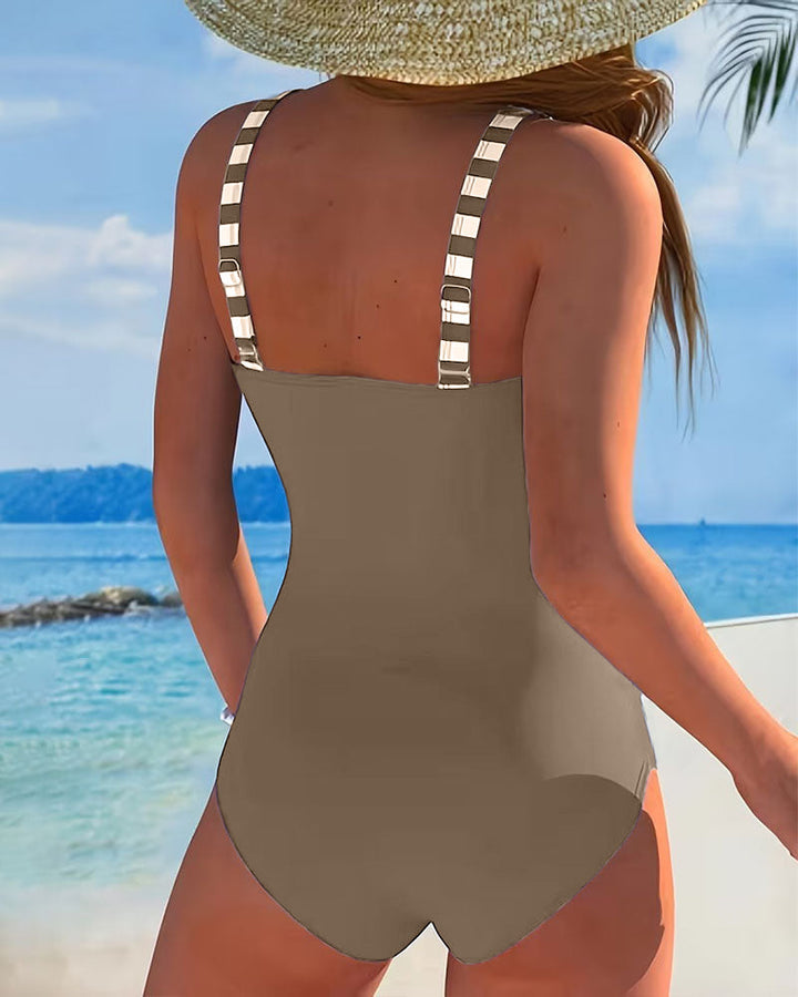 Aurora | Colorblock Stripe Swimsuit
