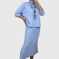 Debora | Ribbed Midi Skirt Knit Set