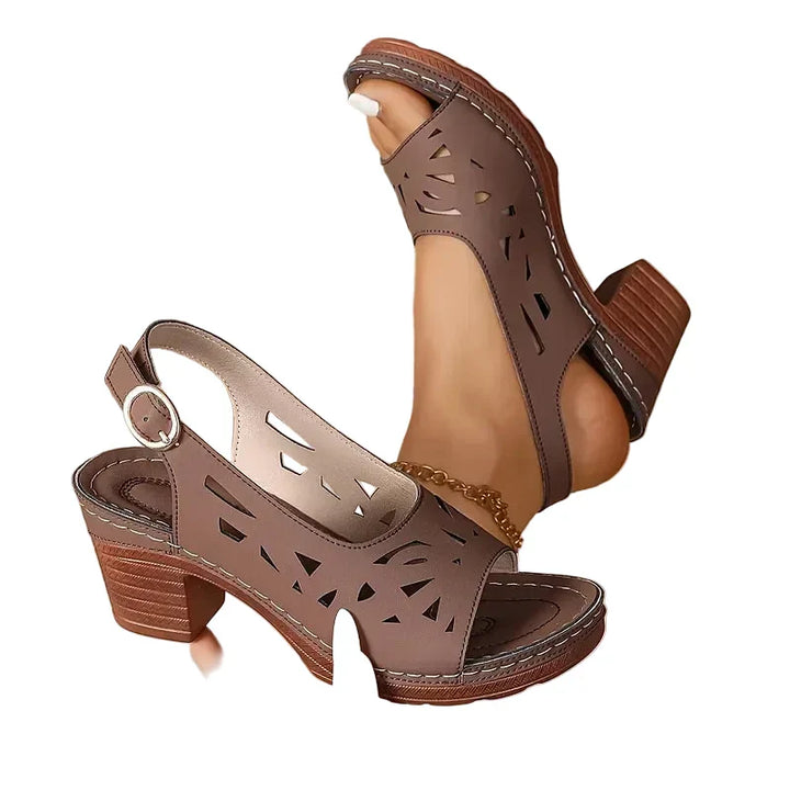 Hannah | Ankle Strap Block Heel Sandals