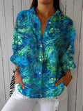 Corina | Ocean Peacock Blouse