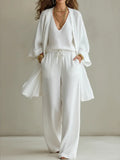 Isabelle | 3-piece linen casual homewear set