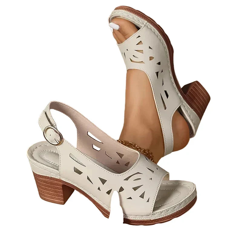 Hannah | Ankle Strap Block Heel Sandals