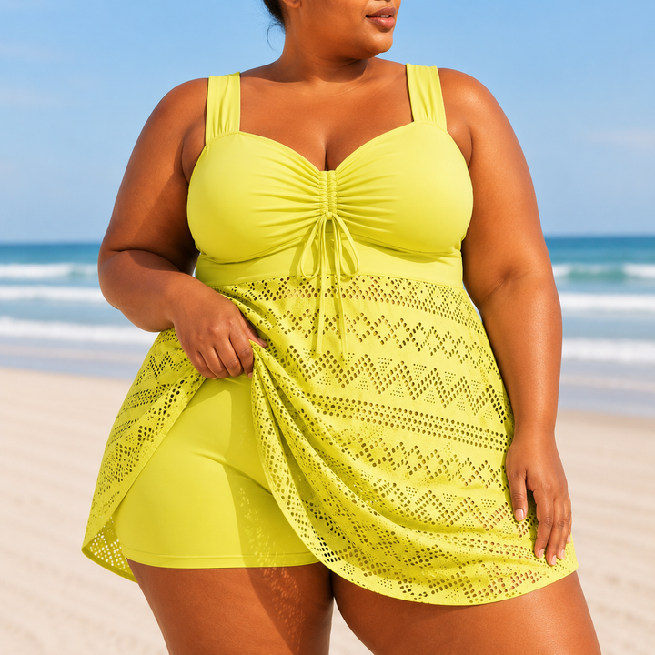 Emille - Plus Size Refined Beach Swim Dress