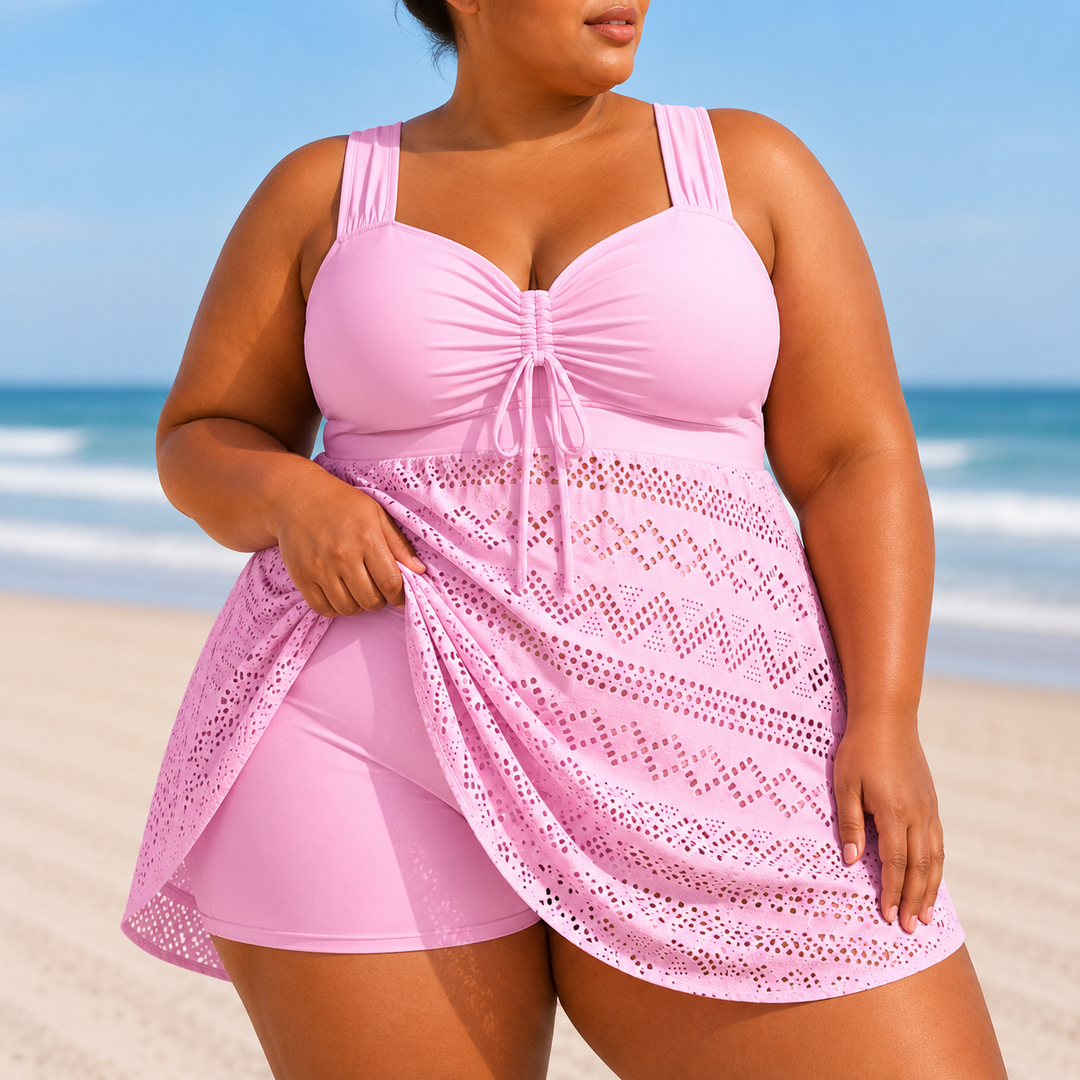 Emille - Plus Size Refined Beach Swim Dress