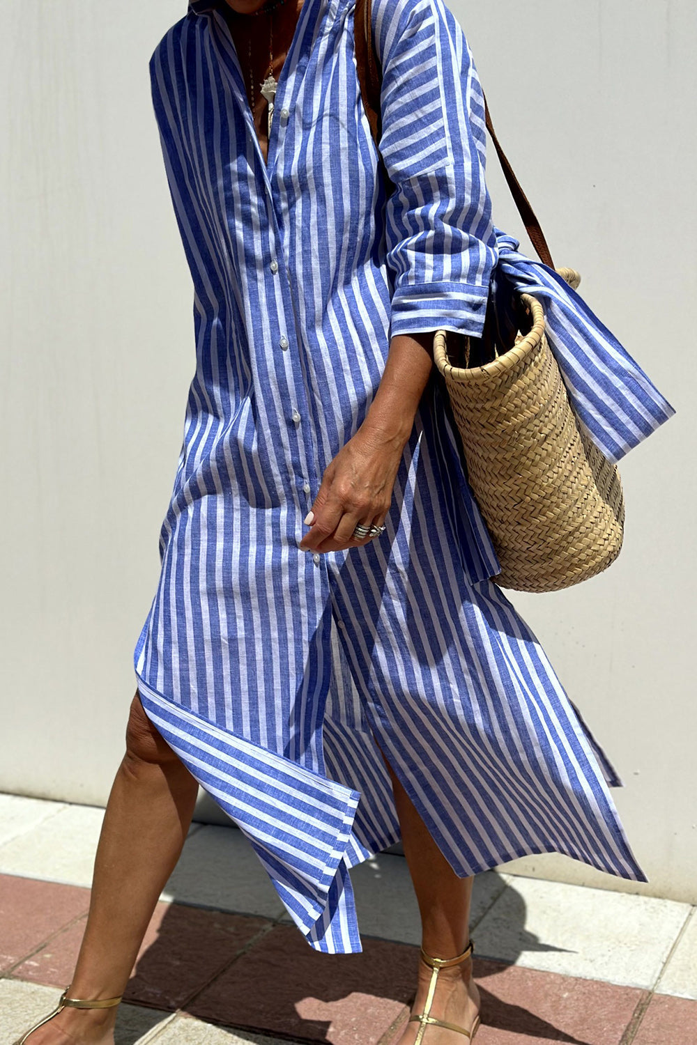 Gillian | Timeless Striped Shirt Dress with Elegant Comfort