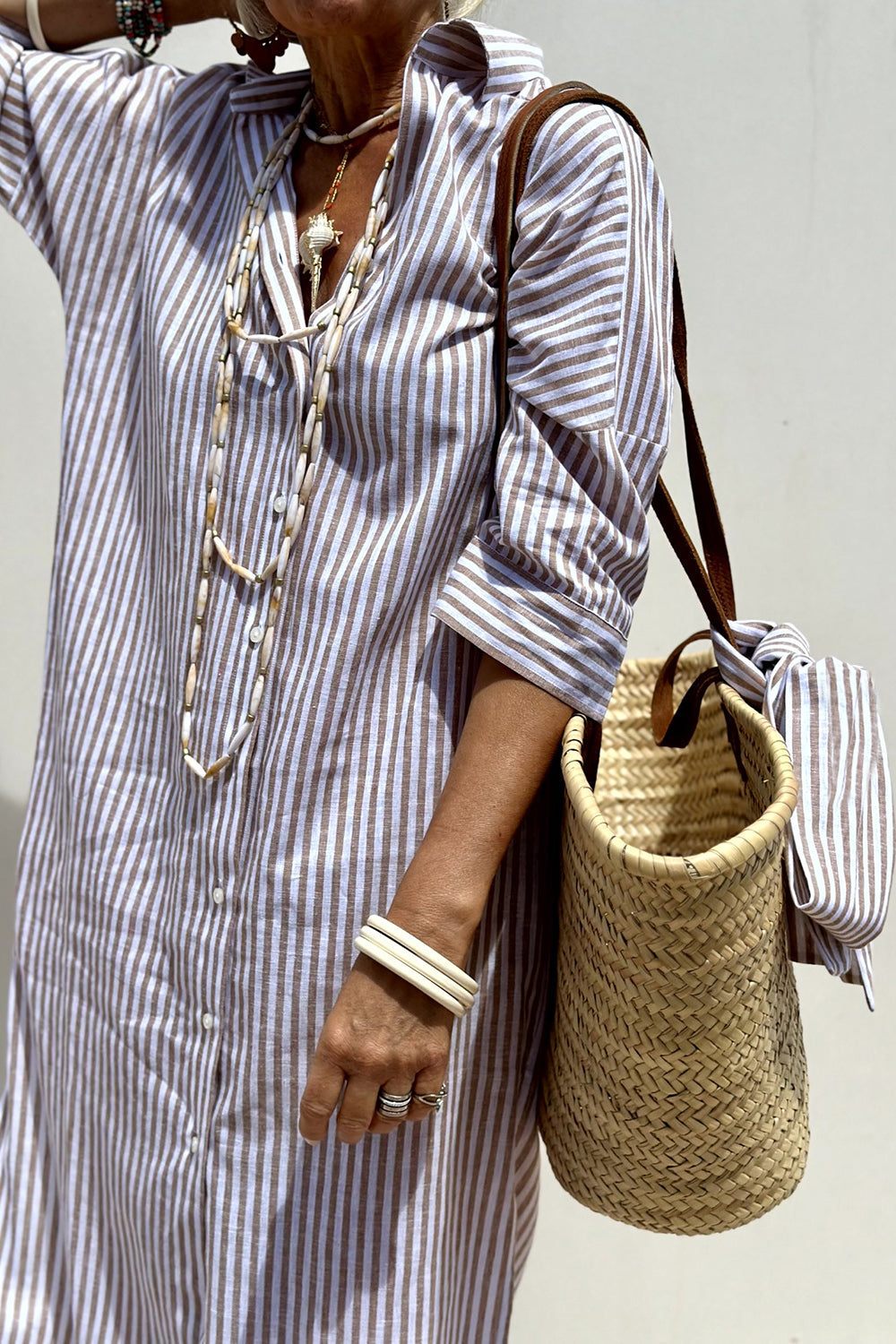 Gillian | Timeless Striped Shirt Dress with Elegant Comfort