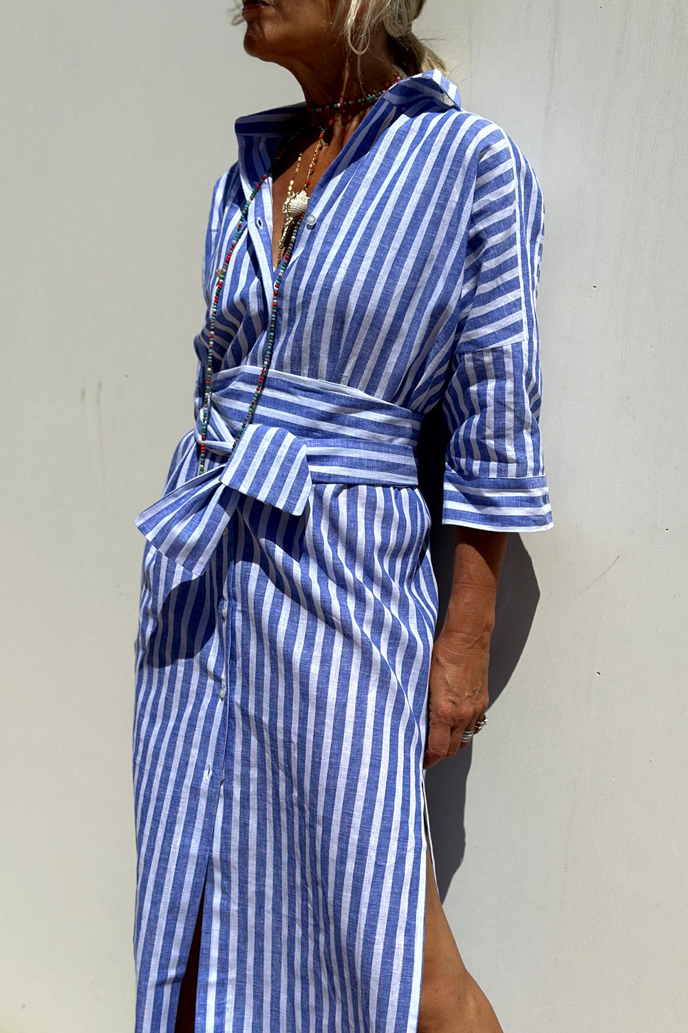 Gillian | Timeless Striped Shirt Dress with Elegant Comfort