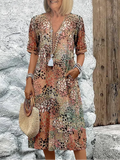 Amalia | Floral elegant Midi Dress with Tummy Coverage