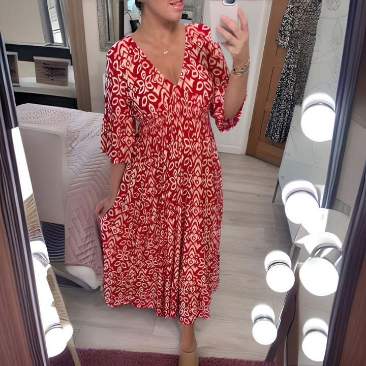 Liana - Boho Printed Dress