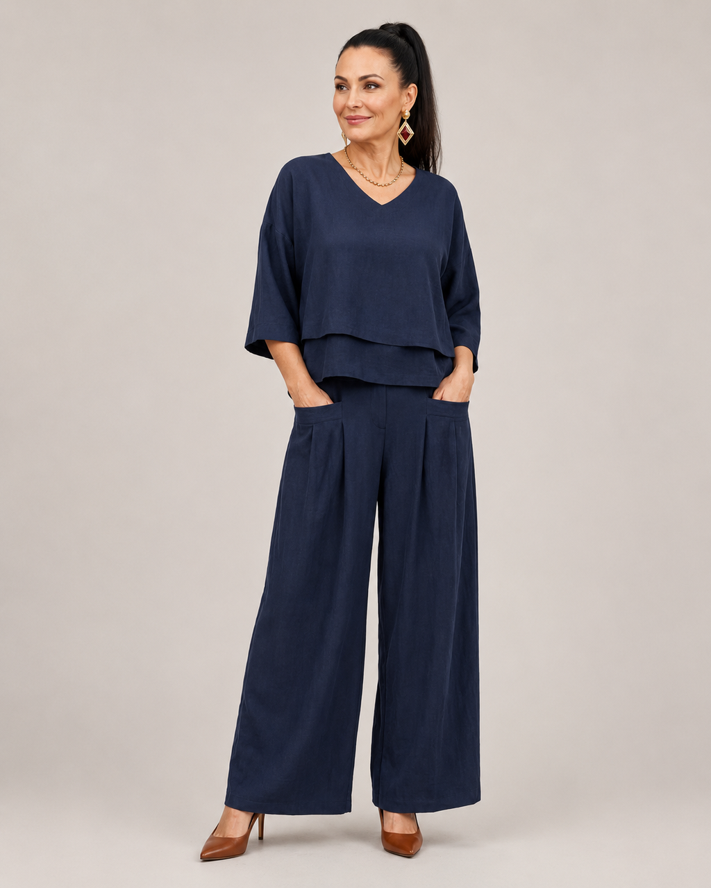River | Layered Top Wide Leg Set