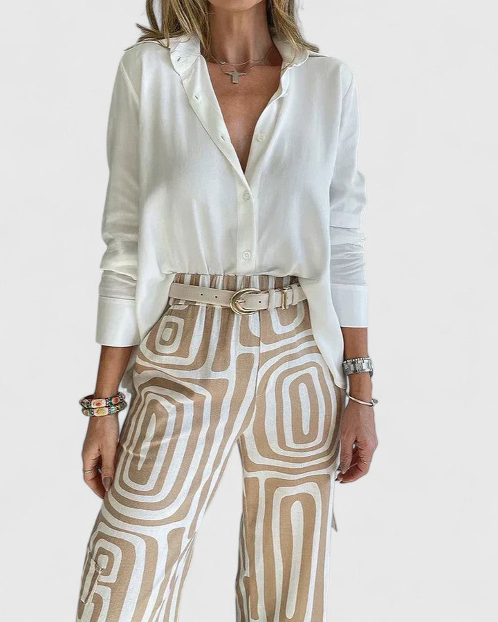 Kira | Chic Two-Piece Set with Complimentary Belt