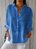 Katrina | Ocean Stripe Blouse