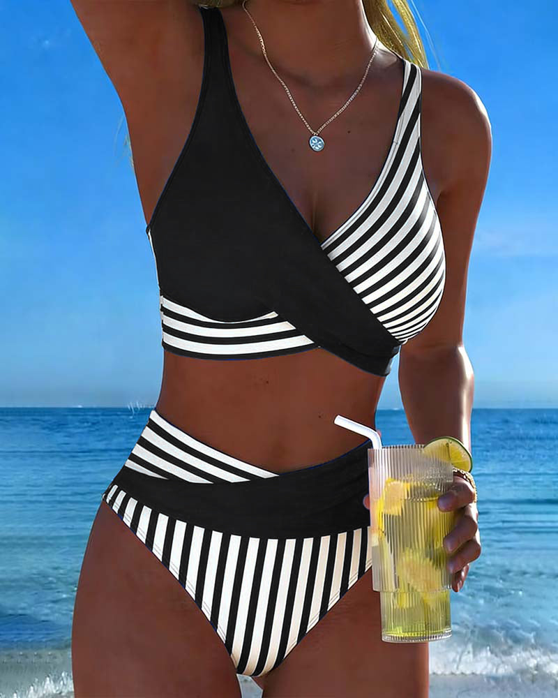 Giulia | Crossed Stripes Bikini