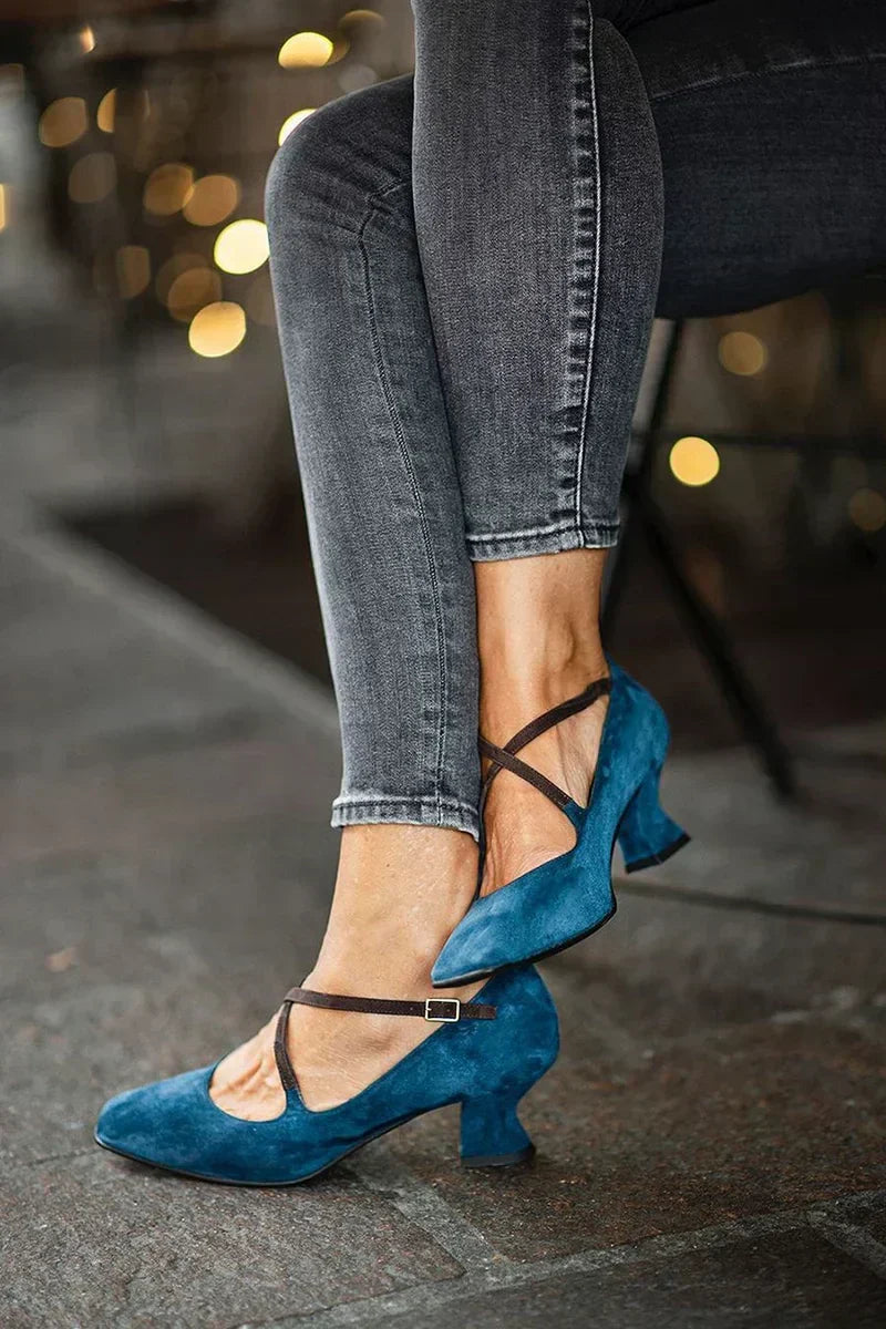Louise | Elegant Strap Mid-Heels