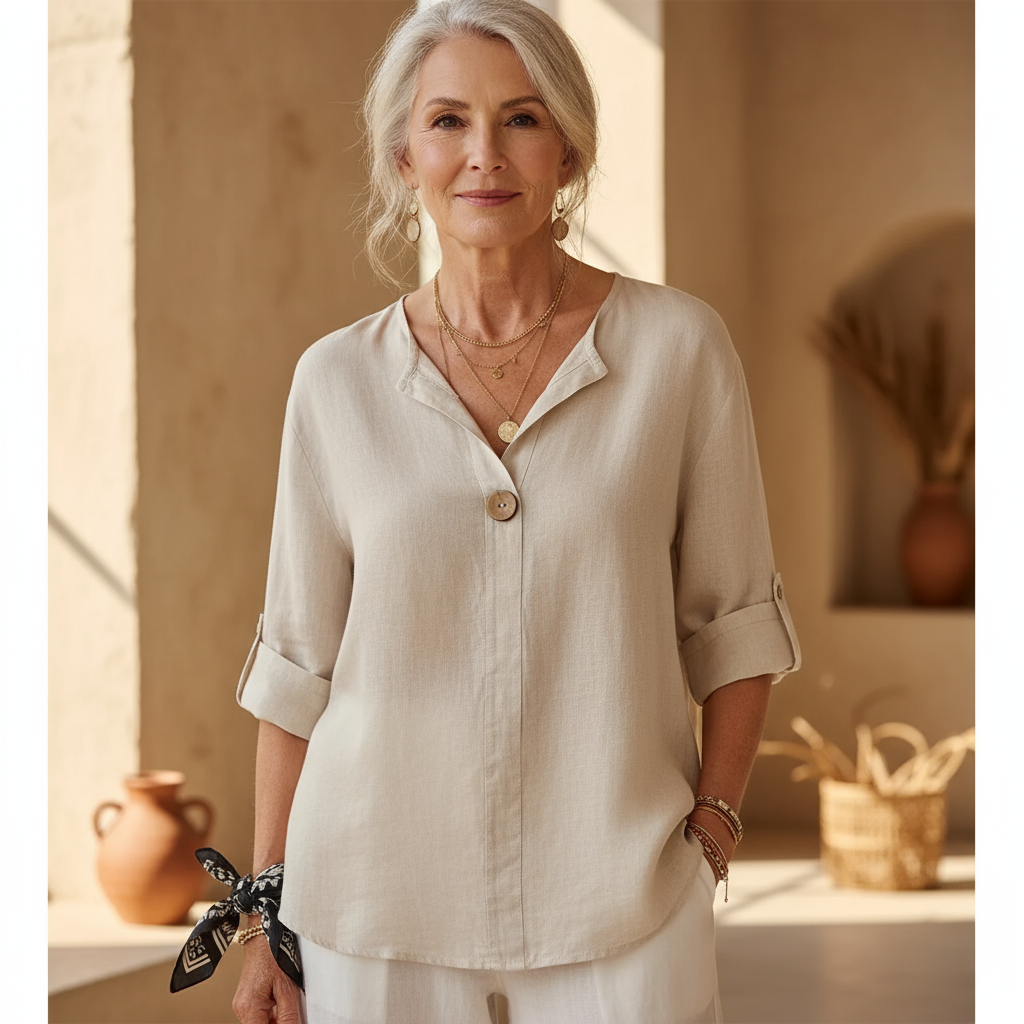 Nora - Casual V-Neck Blouse