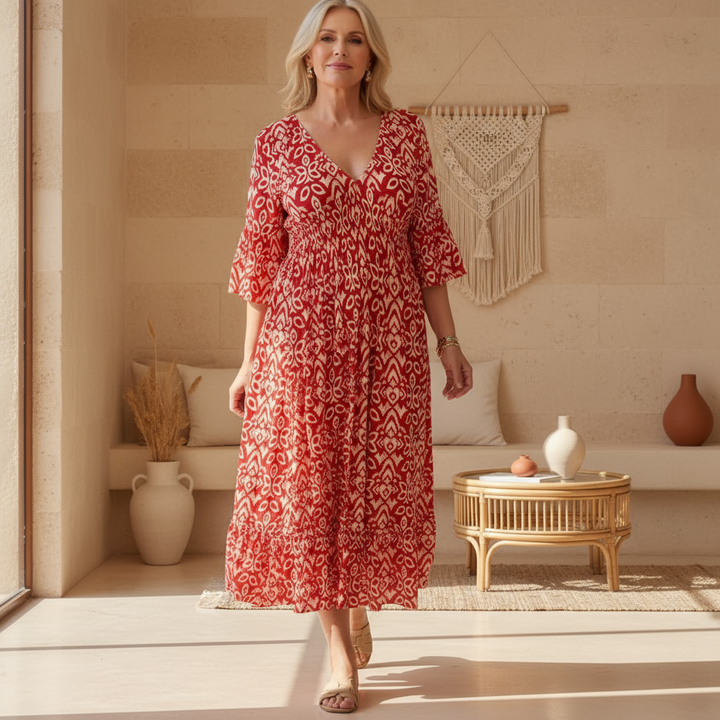 Liana - Boho Printed Dress