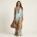 Lanie | Silk Maxi Shirt Dress