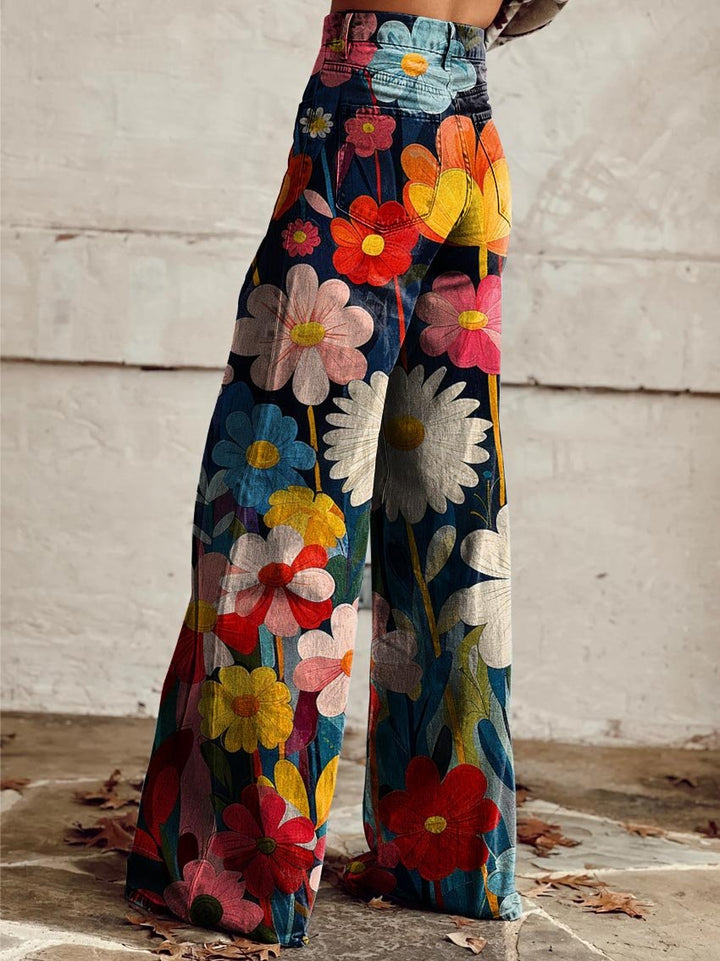 Lana - Floral Wide Leg Trousers