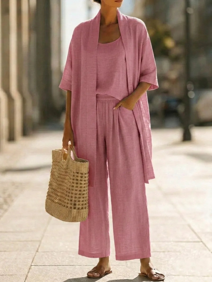 Elegant Minimalist 3-Piece Set: Lightweight and Breathable