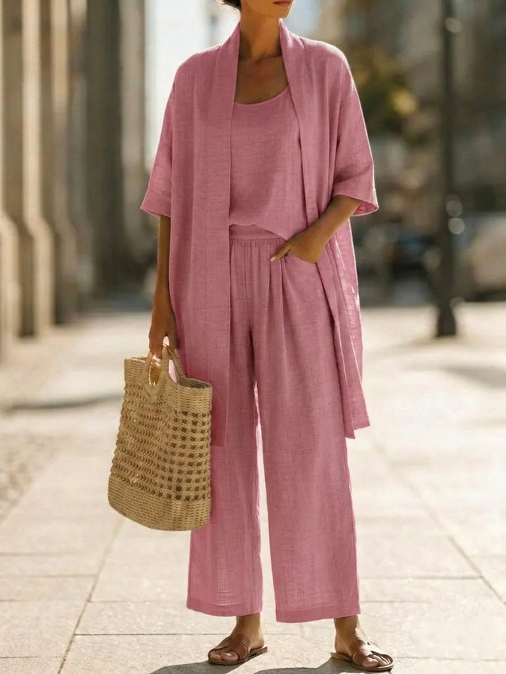 Elegant Minimalist 3-Piece Set: Lightweight and Breathable