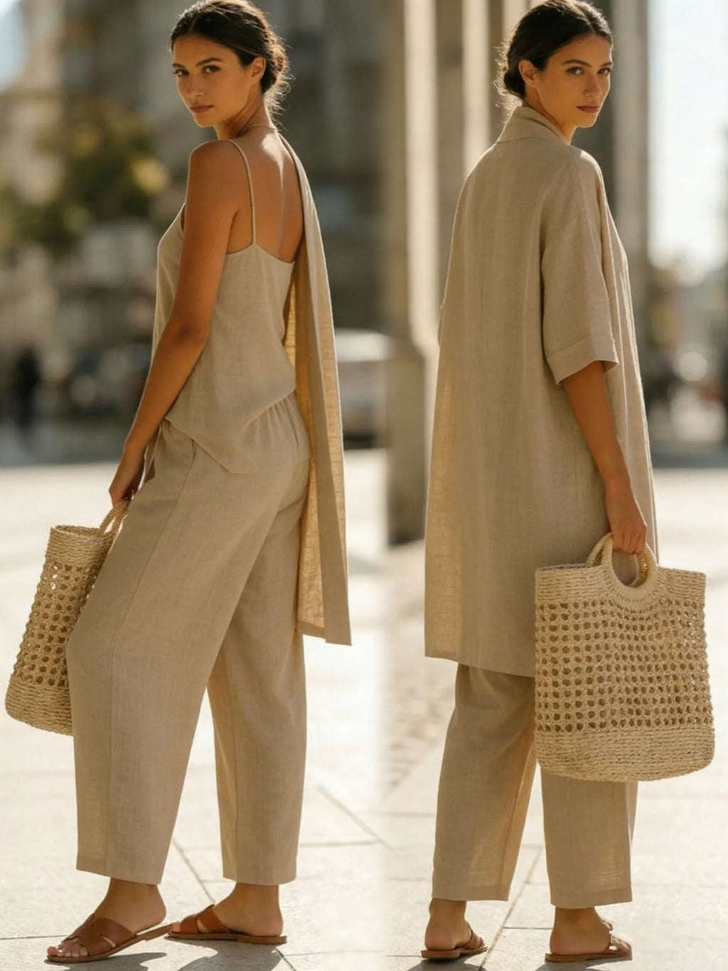 Elegant Minimalist 3-Piece Set: Lightweight and Breathable