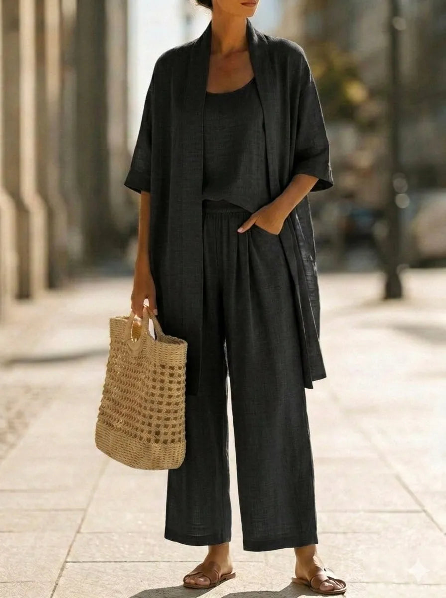Elegant Minimalist 3-Piece Set: Lightweight and Breathable