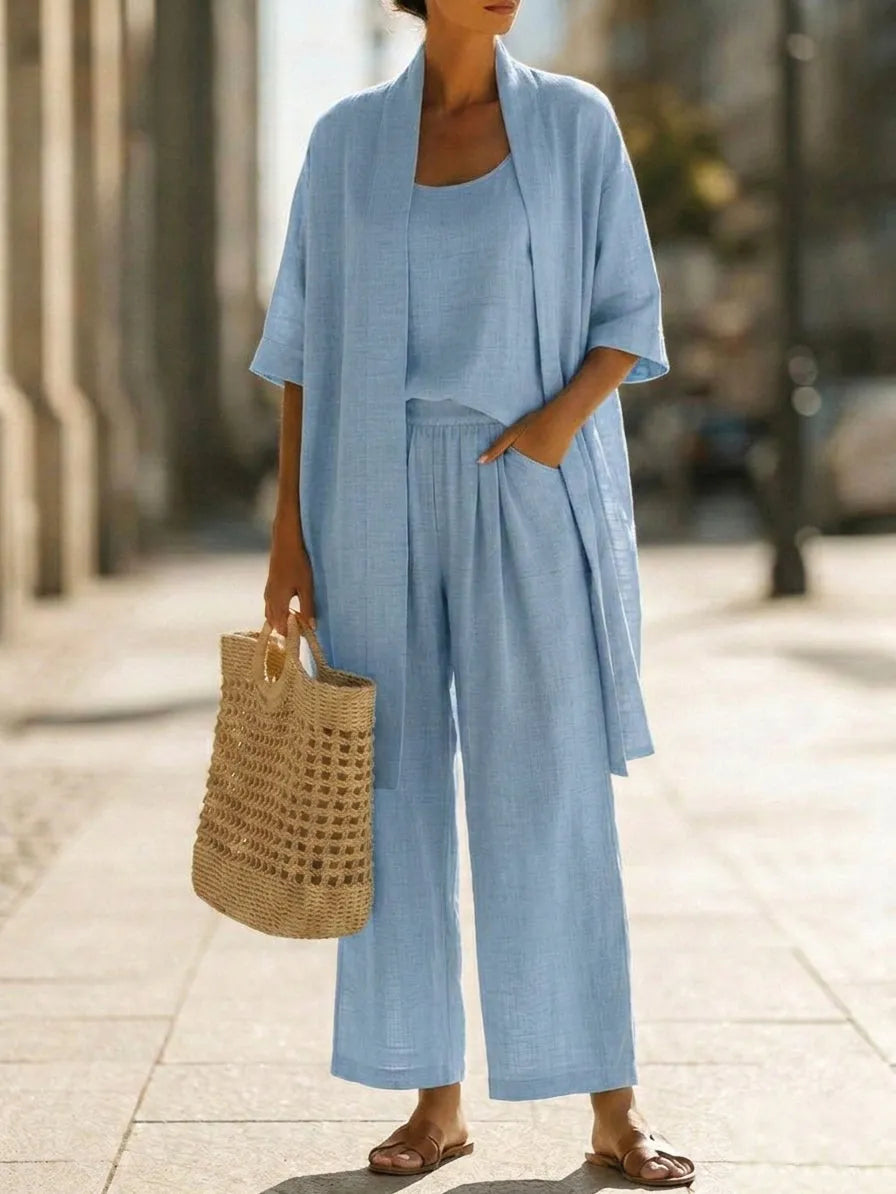 Elegant Minimalist 3-Piece Set: Lightweight and Breathable