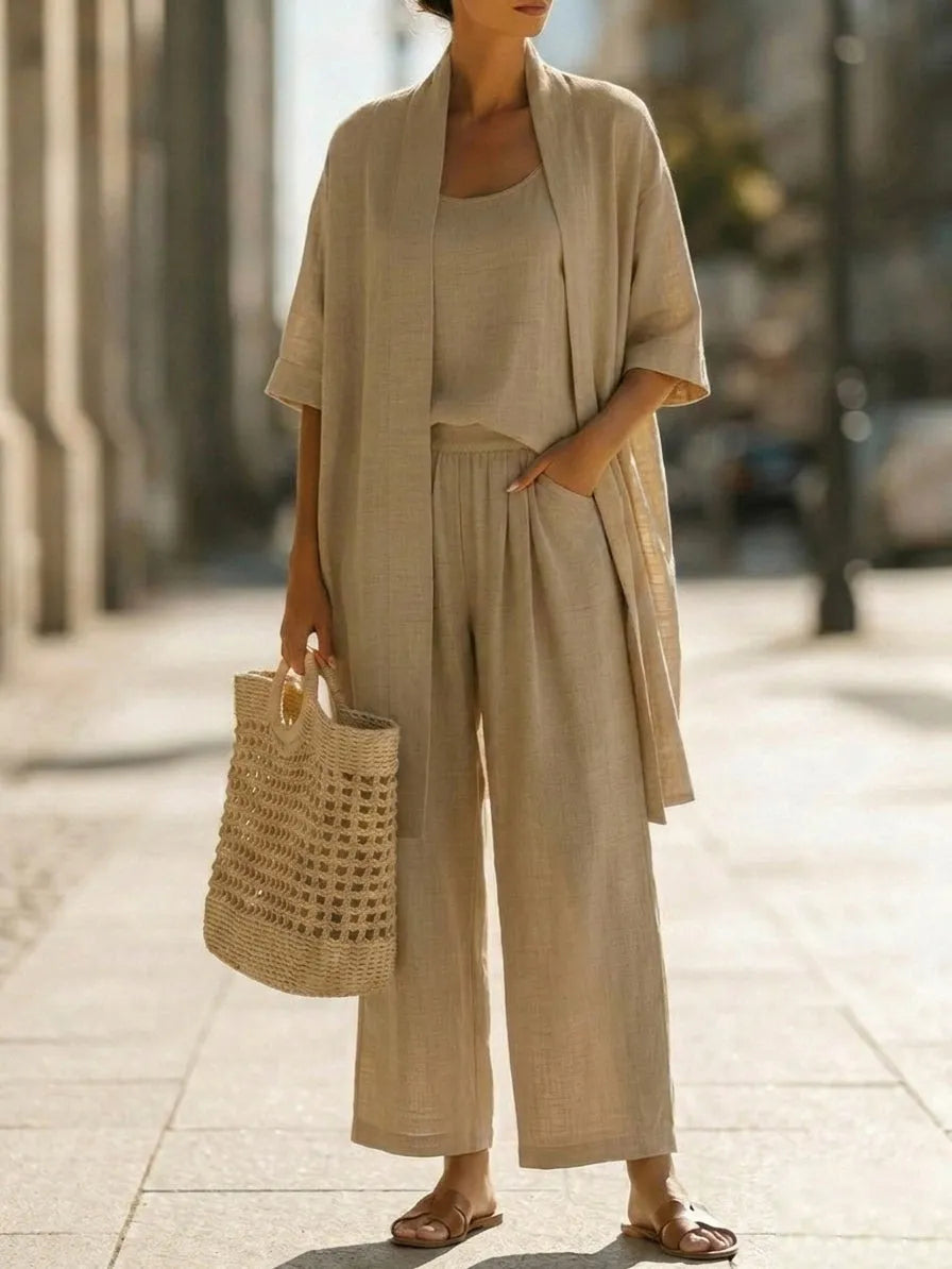 Elegant Minimalist 3-Piece Set: Lightweight and Breathable