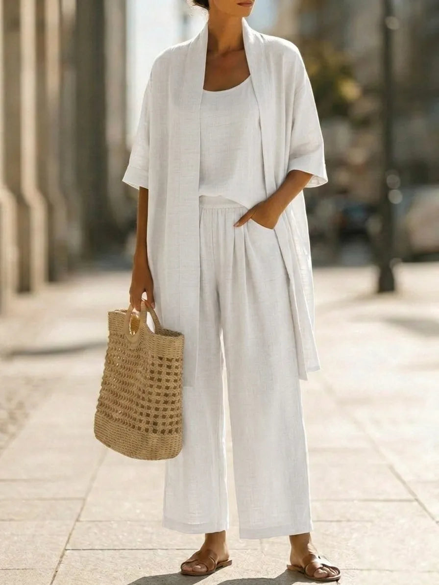 Elegant Minimalist 3-Piece Set: Lightweight and Breathable