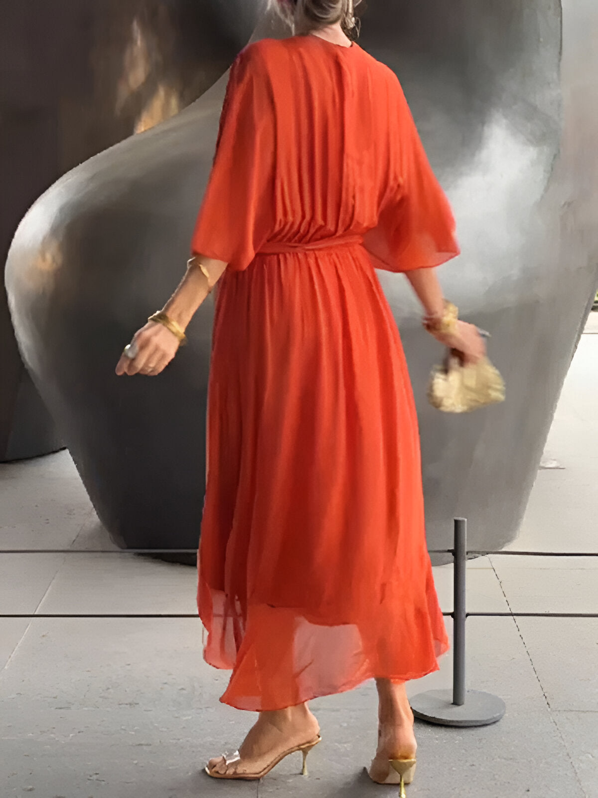 Elise™ | Grace Tie-Waist Midi Dress